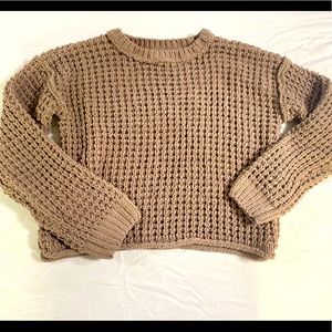 cropped knit sweater